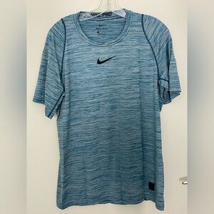 TWO Nike Pro DRI-FIT Striped Blue T-Shirts